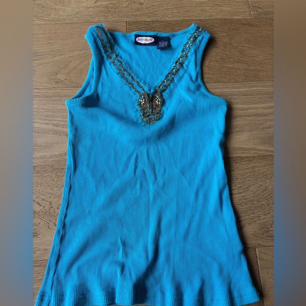 Y2k zoey beth beaded and lace tank top